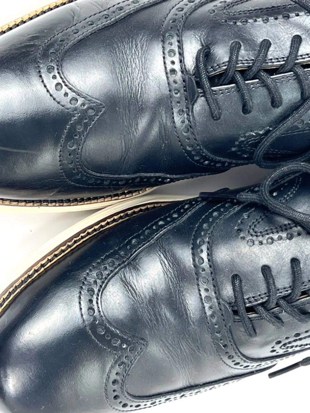 Cole Haan Zero Grand Wingtip Oxford Shoes Men’s 10.5 Black Leather Brogue Comfy